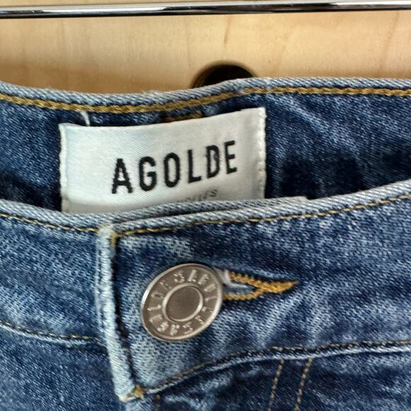 Agolde Women’s Kye Mid Rise Straight Crop in Mirage Jeans Size 27 - Picture 5 of 7